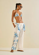 BIQUINI CORTININHA BOJO REMOVIVEL CALCINHA ROLETE AMARRAR - OFF WHITE / M