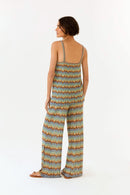 CALÇA TRICOT CHEVRON MULTICOLOR