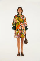 VESTIDO CURTO FOLHAGEM