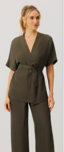 BLUSA AMPLA VISCOSE COM FAIXA