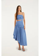 VESTIDO LONGO BARRA IRREGULAR