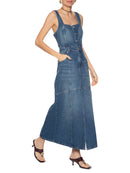 VESTIDO JEANS LONGO FENDA FRONTAL