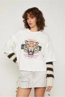 CAMISETA MALHA TIGRE OFF WHITE
