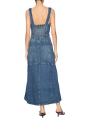 VESTIDO JEANS LONGO FENDA FRONTAL