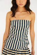 BLUSA SEM ALÇA LISTRA 