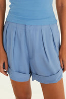SHORT ALFAIATARIA BOLSO AZUL