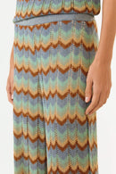 CALÇA TRICOT CHEVRON MULTICOLOR