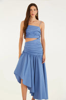 VESTIDO LONGO BARRA IRREGULAR