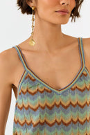 BLUSA TUNICA TRICOT MULTICOLOR