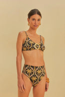 Biquíni Hotpants Argola Estampado Camafeu GG