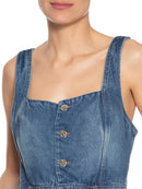 VESTIDO JEANS LONGO FENDA FRONTAL