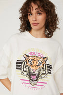 CAMISETA MALHA TIGRE OFF WHITE