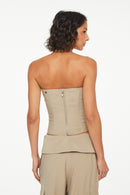 TOP CROPPED ALFAIATARIA VERDE PALE