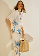 CAMISA SOLTA GOLA CLASSICA MANGA LONGA ALONGADA - OFF WHITE / P