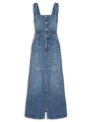 VESTIDO JEANS LONGO FENDA FRONTAL
